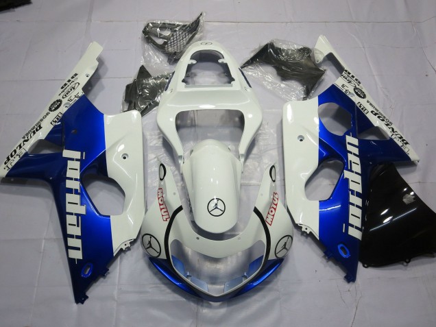 00-02 Jordan Azul & Blanco Suzuki GSXR 1000 Carenados Moto