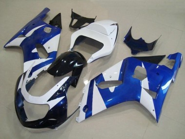 01-03 Estilo Azul & Blanco OEM Suzuki GSXR 600-750 Carenados Moto