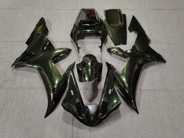 02-03 Verde Bosque & Dorado Yamaha R1 Carenados Moto 02-03 Verde Bosque & Dorado Yamaha R1 Carenados Moto