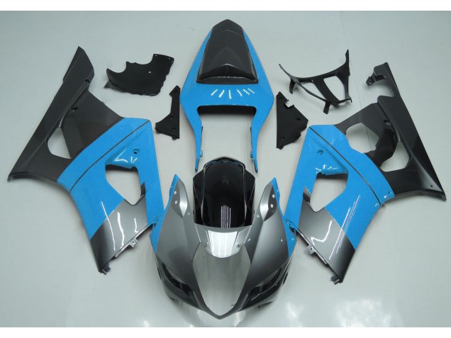 03-04 Azul Claro Plateado & Negro Suzuki GSXR 1000 Carenados Moto 03-04 Azul Claro Plateado & Negro Suzuki GSXR 1000 Carenados Moto