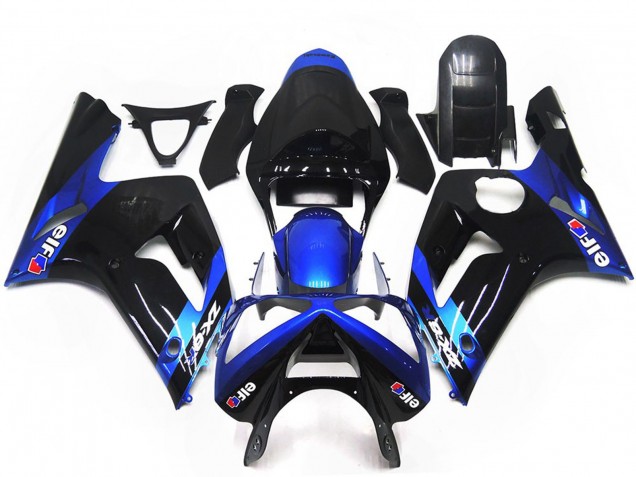 03-04 Azul & Negro Brillante Elf Kawasaki ZX6R Carenados Moto 03-04 Azul & Negro Brillante Elf Kawasaki ZX6R Carenados Moto