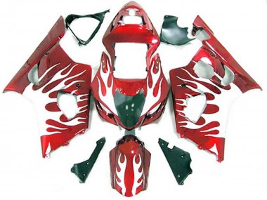 03-04 Blanco & Rojo Llama Suzuki GSXR 1000 Carenados Moto