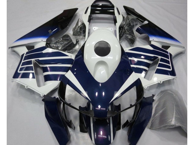 03-04 Desvanecimiento Blanco Brillante & Azul Honda CBR600RR Carenados Moto 03-04 Desvanecimiento Blanco Brillante & Azul Honda CBR600RR Carenados Moto