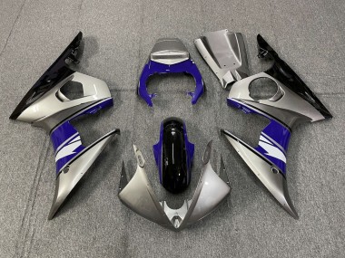 03-04 Estilo Plateado & Morado Yamaha R6 Carenados Moto