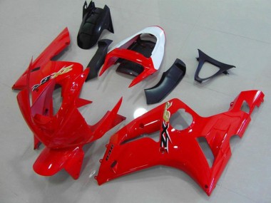 03-04 Rojo & Blanco Kawasaki ZX6R Carenados Moto
