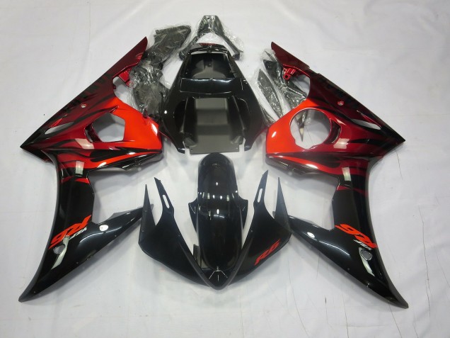 03-04 Rojo & Negro Yamaha R6 Carenados Moto 03-04 Rojo & Negro Yamaha R6 Carenados Moto