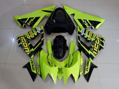 04-05 Alta Visibilidad Amarillo & Negro Kawasaki ZX10R Carenados Moto