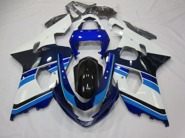 04-05 Azul Claro Blanco & Negro Suzuki GSXR 600-750 Carenados Moto 04-05 Azul Claro Blanco & Negro Suzuki GSXR 600-750 Carenados Moto