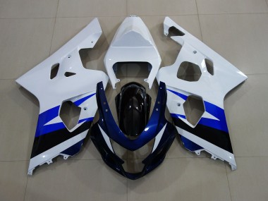 04-05 Blanco Brillante & Azul Intenso Suzuki GSXR 600-750 Carenados Moto