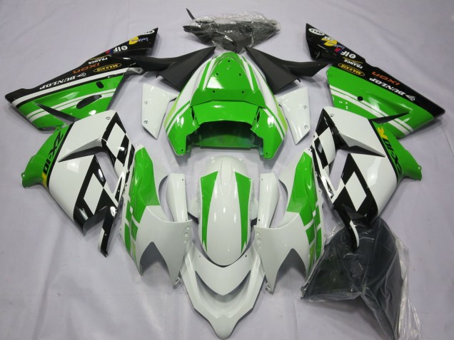 04-05 Especial Blanco Verde Kawasaki ZX10R Carenados Moto 04-05 Especial Blanco Verde Kawasaki ZX10R Carenados Moto