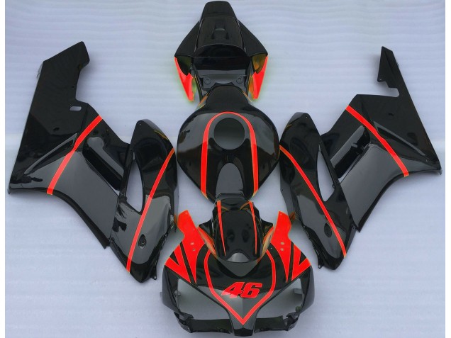 04-05 Negro Brillante & Rojo Honda CBR1000RR Carenados Moto 04-05 Negro Brillante & Rojo Honda CBR1000RR Carenados Moto