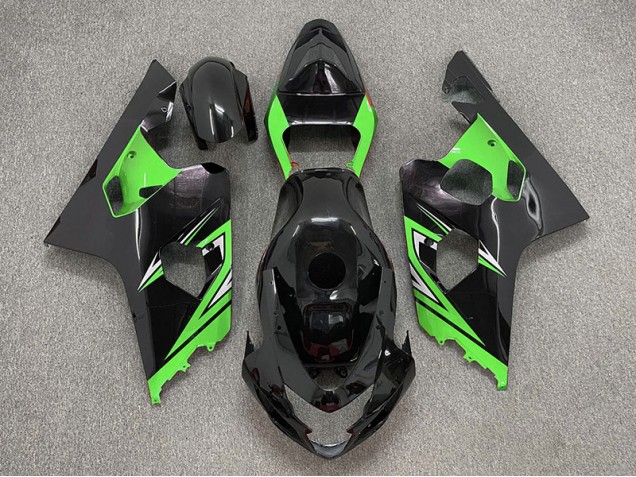 04-05 Negro Brillante & Verde Suzuki GSXR 600-750 Carenados Moto 04-05 Negro Brillante & Verde Suzuki GSXR 600-750 Carenados Moto