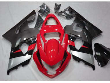 04-05 Rojo & Plata Brillo Suzuki GSXR 600-750 Carenados Moto