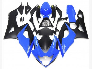05-06 Bases En Azul Claro Brillante & Negro Mate Suzuki GSXR 1000 Carenados Moto
