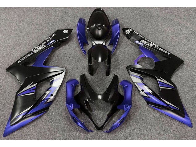 05-06 Negro Mate & Azul Suzuki GSXR 1000 Carenados Moto 05-06 Negro Mate & Azul Suzuki GSXR 1000 Carenados Moto