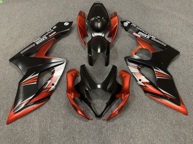 05-06 Negro Mate & Naranja Suzuki GSXR 1000 Carenados Moto