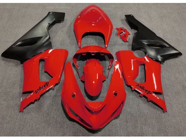05-06 Rojo Brillante Kawasaki ZX6R Carenados Moto