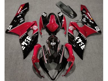 05-06 Rojo Brillante & Negro Personalizado Suzuki GSXR 1000 Carenados Moto