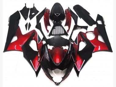 05-06 Rojo Granate & Negro Brillante Suzuki GSXR 1000 Carenados Moto