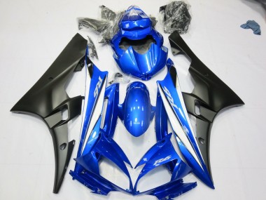 06-07 Azul Negro Mate Yamaha R6 Carenados Moto