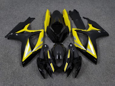 06-07 Estilo Negro & Amarillo OEM Suzuki GSXR 600-750 Carenados Moto