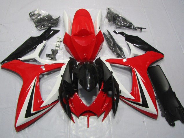 06-07 Rojo Blanco & Negro Suzuki GSXR 600-750 Carenados Moto 06-07 Rojo Blanco & Negro Suzuki GSXR 600-750 Carenados Moto