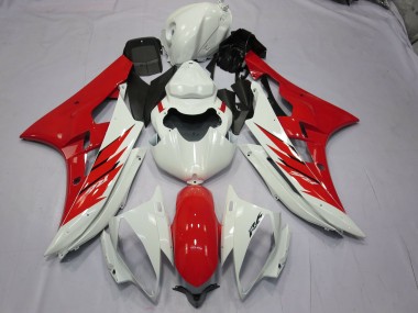 06-07 Rojo & Blanco Yamaha R6 Carenados Moto