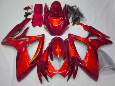 06-07 Rojo Brillante Liso Suzuki GSXR 600-750 Carenados Moto
