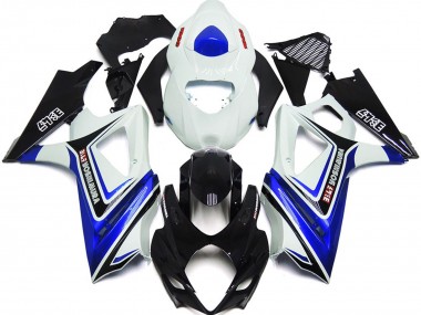 07-08 Azul Brillante Con Estilo Blanco & Negro OEM Suzuki GSXR 1000 Carenados Moto