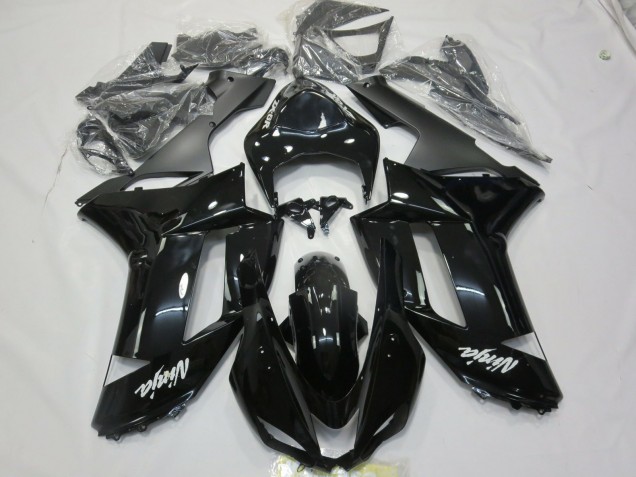07-08 Calcomanía Blanca & Negra Brillante Kawasaki ZX6R Carenados Moto 07-08 Calcomanía Blanca & Negra Brillante Kawasaki ZX6R Carenados Moto