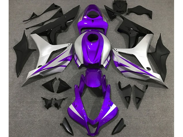 07-08 Estilo Morado & Plateado OEM Honda CBR600RR Carenados Moto 07-08 Estilo Morado & Plateado OEM Honda CBR600RR Carenados Moto