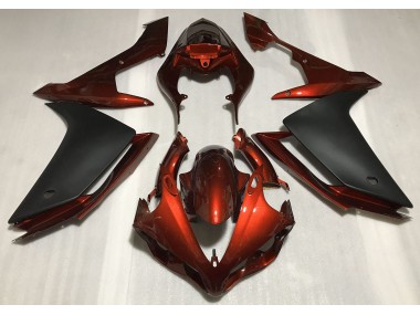 07-08 Naranja Oscuro Brillante & Negro Yamaha R1 Carenados Moto