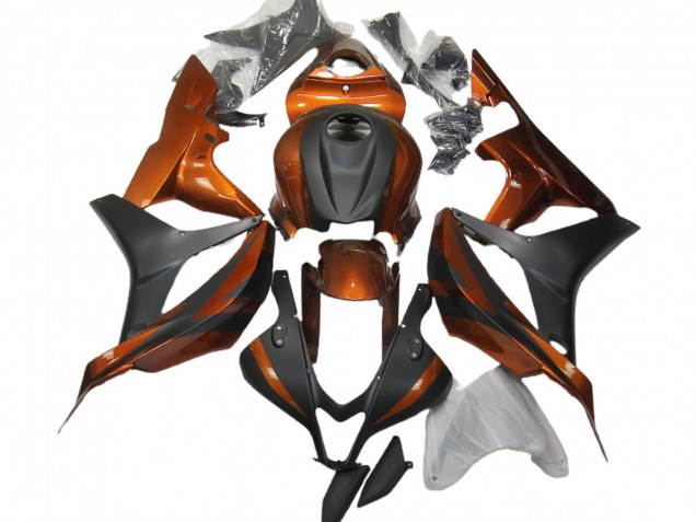 07-08 Naranja Quemado & Negro Mate Honda CBR600RR Carenados Moto 07-08 Naranja Quemado & Negro Mate Honda CBR600RR Carenados Moto