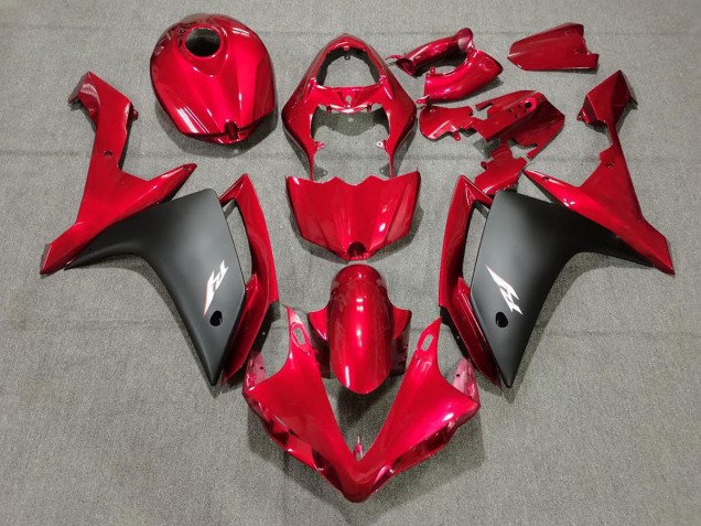 07-08 Rojo Caramelo & Negro Yamaha R1 Carenados Moto 07-08 Rojo Caramelo & Negro Yamaha R1 Carenados Moto