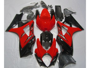 07-08 Rojo Lava & Negro Suzuki GSXR 1000 Carenados Moto