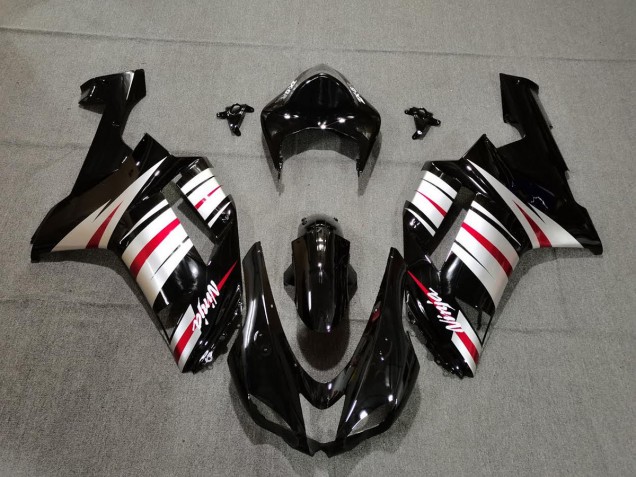 07-08 Rojo Plata & Negro Kawasaki ZX6R Carenados Moto 07-08 Rojo Plata & Negro Kawasaki ZX6R Carenados Moto