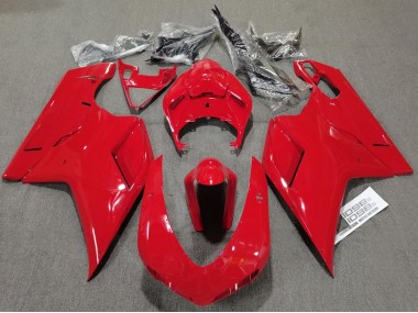 07-14 Rojo Liso Brillante Ducati 848 1098 1198 Carenados Moto