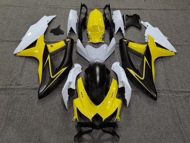 08-10 Amarillo Brillante & Blanco Suzuki GSXR 600-750 Carenados Moto
