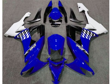 08-10 Azul Brillante & Blanco Kawasaki ZX10R Carenados Moto