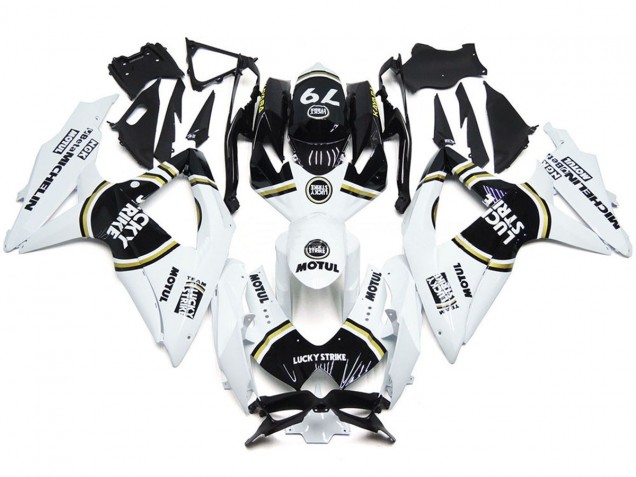 08-10 Negro Lucky Strike 79 Suzuki GSXR 600-750 Carenados Moto 08-10 Negro Lucky Strike 79 Suzuki GSXR 600-750 Carenados Moto