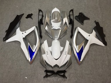 08-10 Plata Blanco Azul Suzuki GSXR 600-750 Carenados Moto