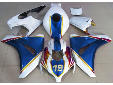 08-11 Azul Brillante & Blanco Honda CBR1000RR Carenados Moto