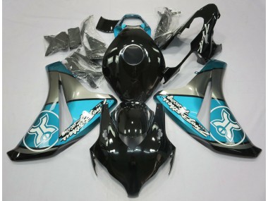 08-11 Azul Claro Sobre Negro Personalizado Honda CBR1000RR Carenados Moto