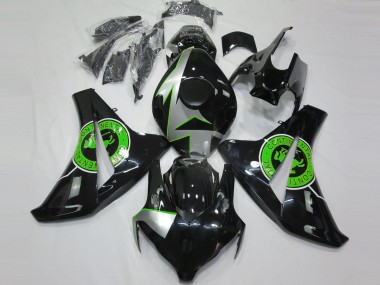 08-11 Negro Brillante & Verde Honda CBR1000RR Carenados Moto