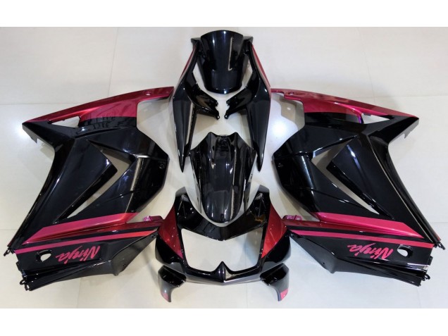 08-12 Negro Brillante & Rojo Kawasaki Ninja 250 Carenados Moto 08-12 Negro Brillante & Rojo Kawasaki Ninja 250 Carenados Moto