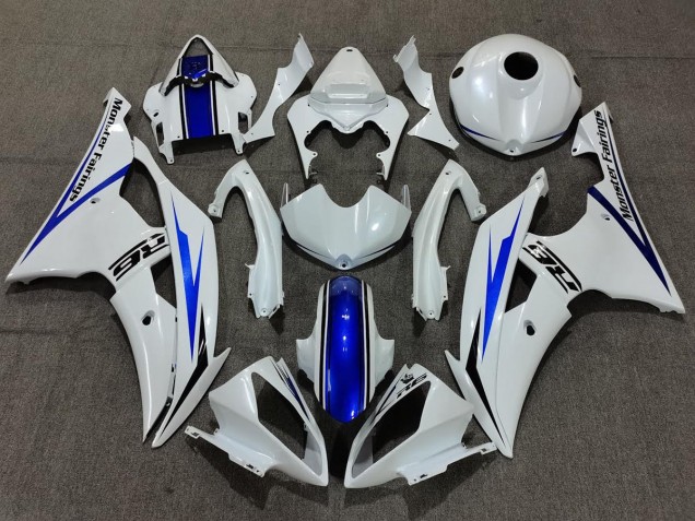 08-16 Blanco Perla & Azul Yamaha R6 Carenados Moto 08-16 Blanco Perla & Azul Yamaha R6 Carenados Moto