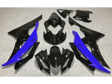 08-16 Negro Brillante & Azul Yamaha R6 Carenados Moto