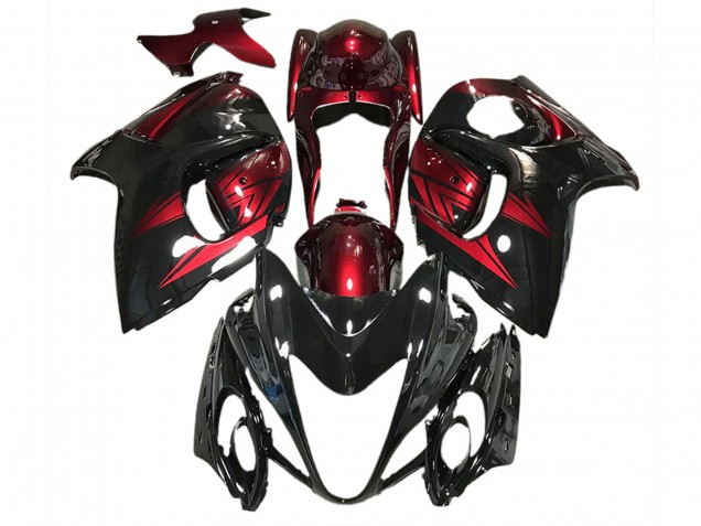 08-20 Negro Brillante & Rojo Intenso Suzuki GSXR 1300 Carenados Moto 08-20 Negro Brillante & Rojo Intenso Suzuki GSXR 1300 Carenados Moto