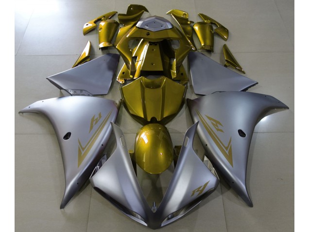 09-11 Plata Mate & Oro Yamaha R1 Carenados Moto 09-11 Plata Mate & Oro Yamaha R1 Carenados Moto