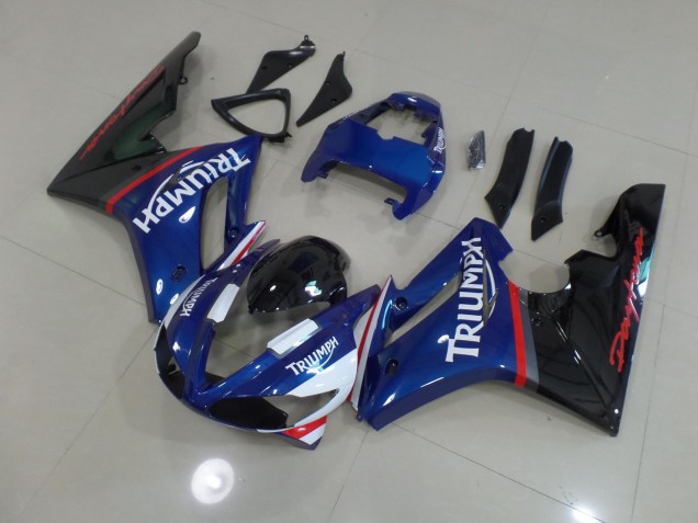 09-12 Azul & Blanco Triumph Daytona 675 Carenados Moto 09-12 Azul & Blanco Triumph Daytona 675 Carenados Moto